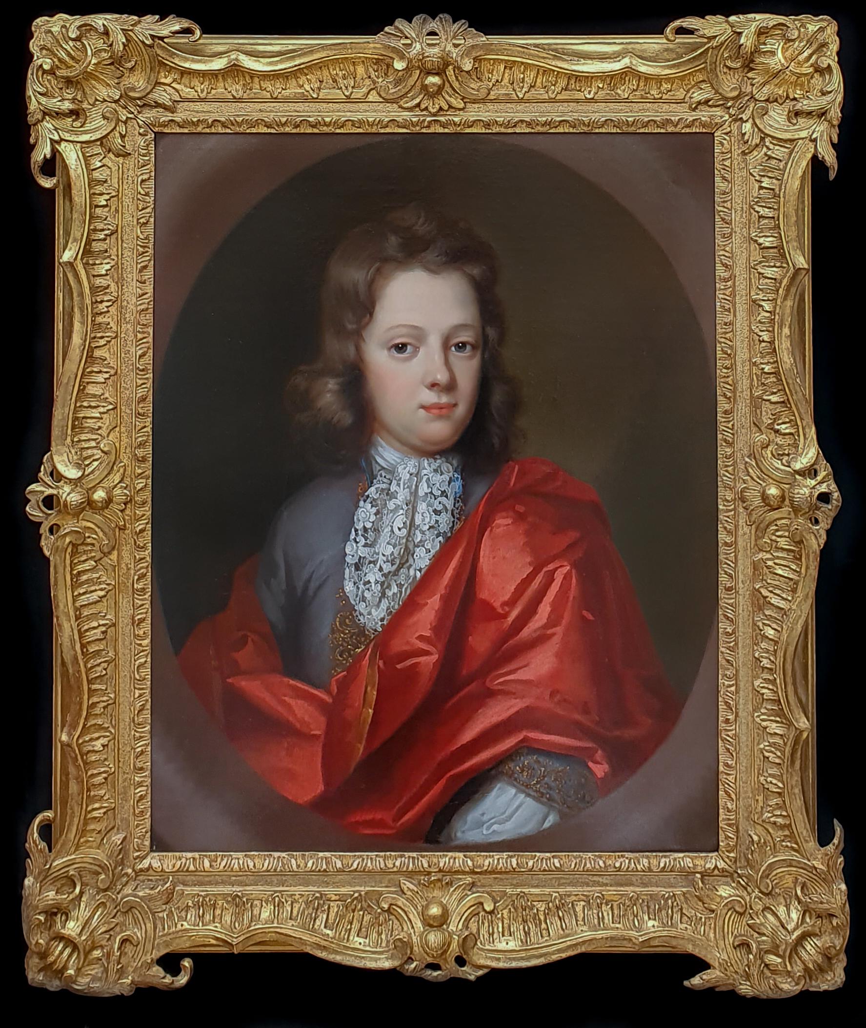 (Circle of) Sir Godfrey Kneller Portrait Painting - Portrait of a member of the Mellish family, Exquisite Quality, Fine Carved Frame