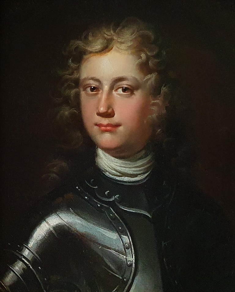(Circle of) William Aikman Portrait Painting - Portrait of a Gentleman in Armour