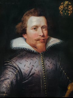 Portrait of Jan van Reynegom (1584-1640) date 1612; Antique Oil Painting