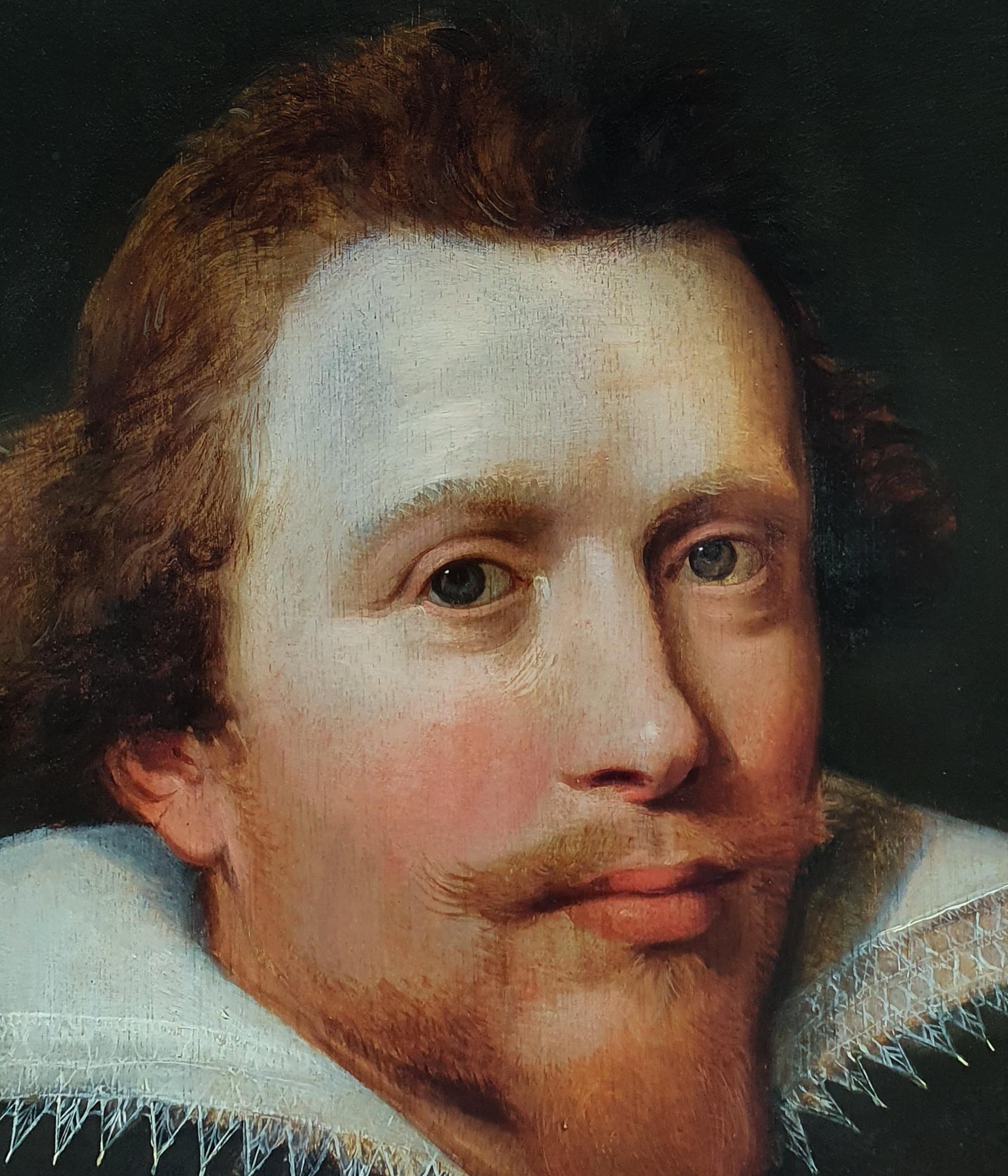 Portrait of Jan van Reynegom (1584-1640) date 1612; Antique Oil Painting 3