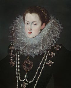 Portrait of Margaret of Austria, Queen of Spain & Portugal c.1607, Oil painting