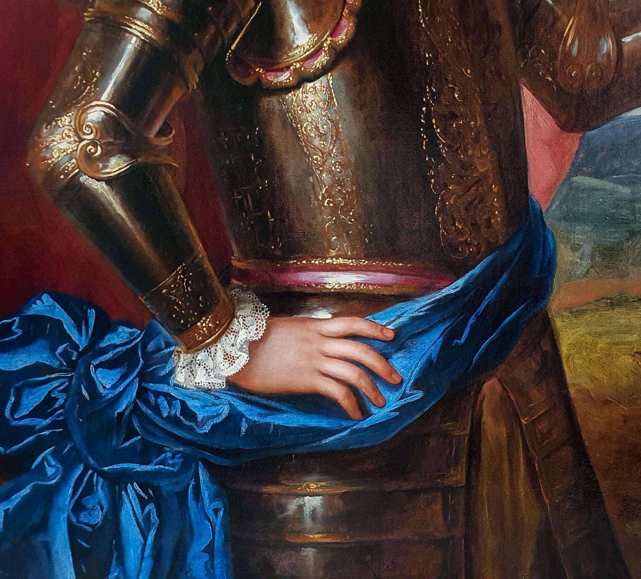 Portrait of a Young Nobleman in Armour 1690’s, Antique Oil Painting 2