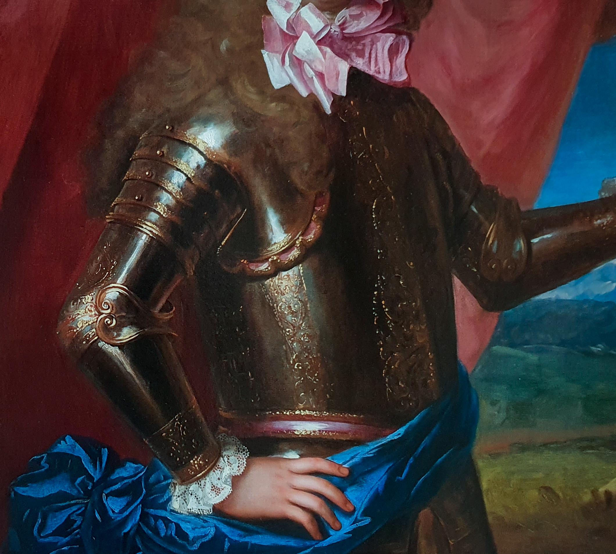Portrait of a Young Nobleman in Armour 1690’s, Antique Oil Painting 1