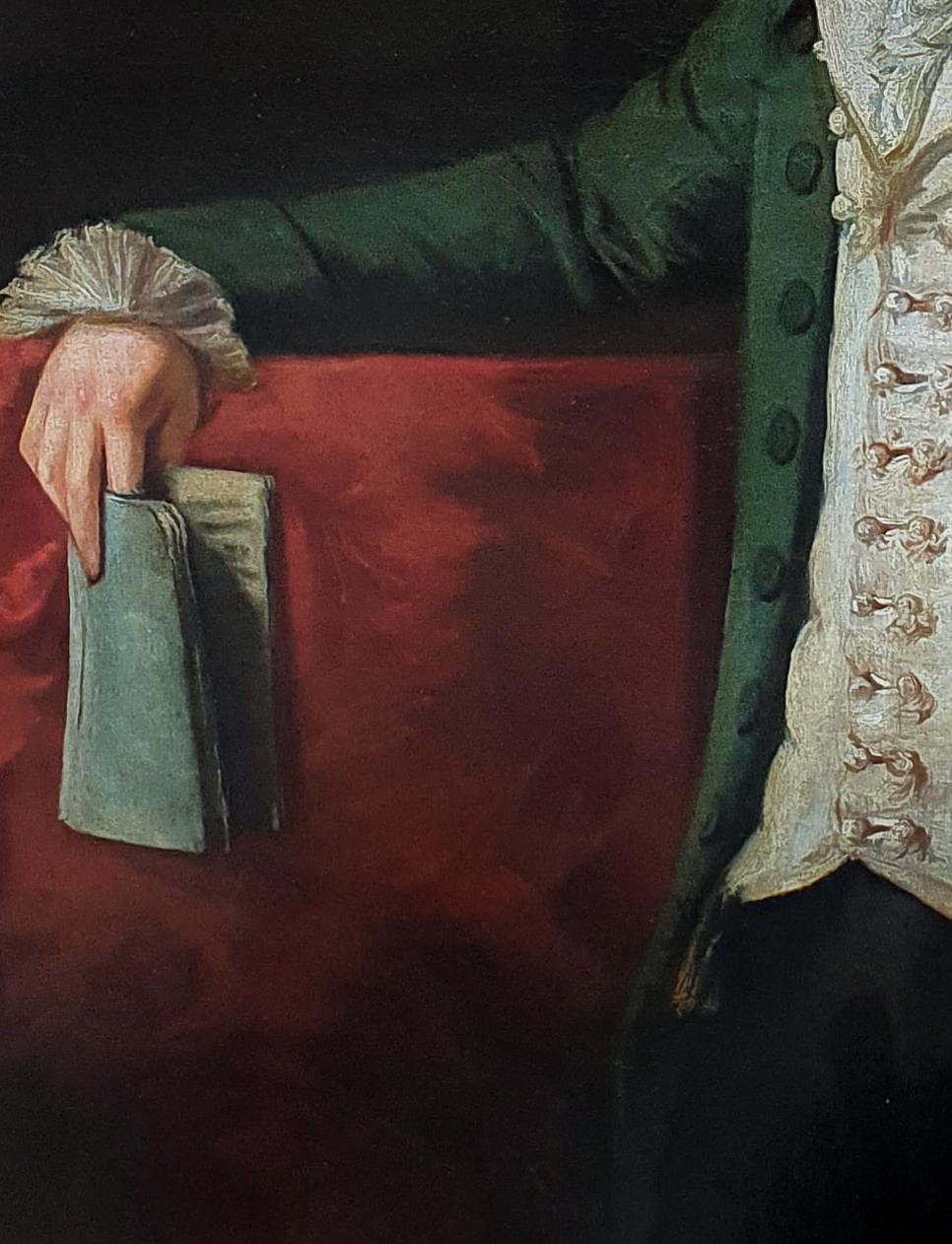 Portrait of a Gentleman c.1780
Attributed to Mason Chamberlain R.A. (1727-1787)

This portrait hung in Kirtlington Park, Oxfordshire, the family seat of the Dashwood family for almost 200 years.  The dining room was widely regarded as one of the
