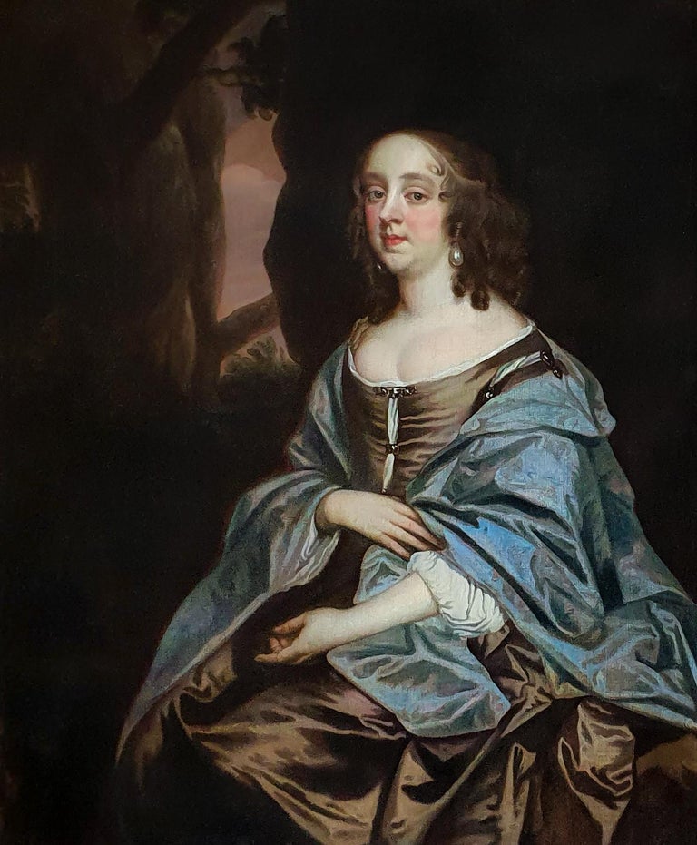 Portrait of Lady Judith Monson (c.1623-1700) c.1661; Antique Oil Painting - Black Portrait Painting by (Circle of) Sir Peter Lely