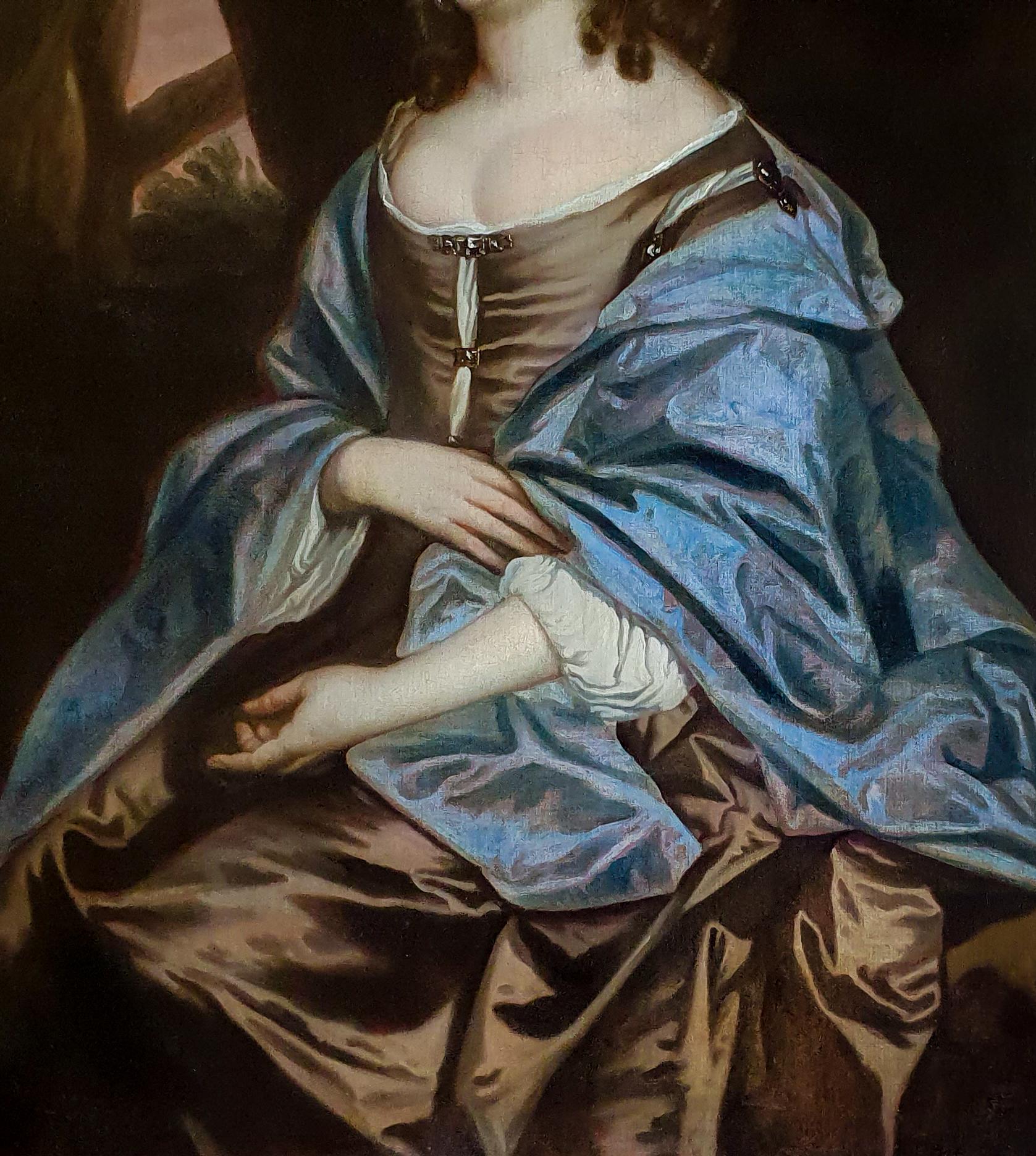 Portrait of Lady Judith Monson (c.1623-1700) c.1661; Antique Oil Painting - Black Portrait Painting by (Circle of) Sir Peter Lely
