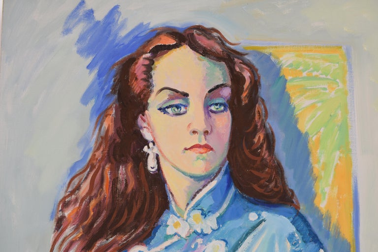 Margaretha C. - Oil Paint on Canvas, Fauvist, Dutch Artist, Portrait, Painting For Sale 2