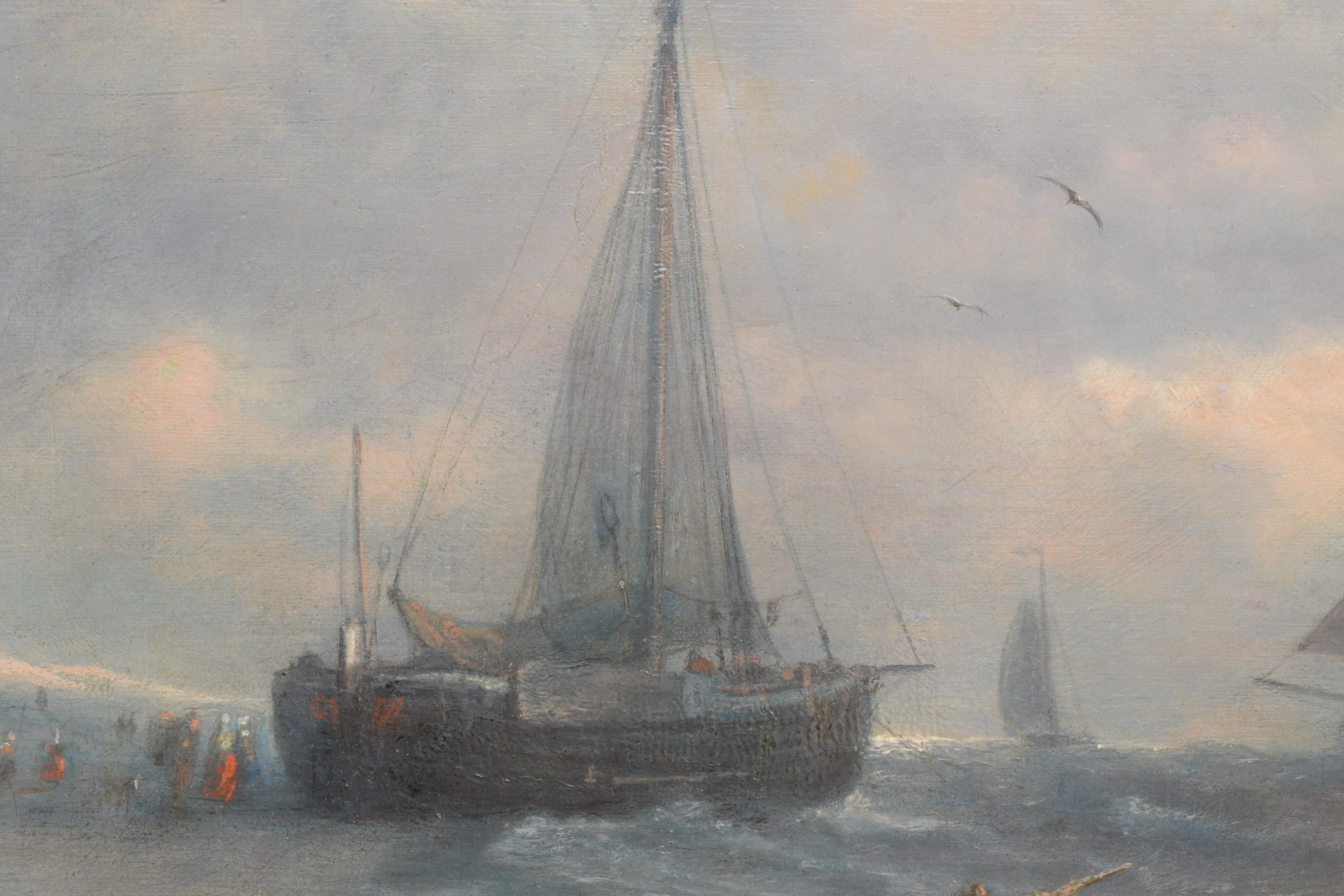Boote auf dem wilden Meer - Marouflage 3