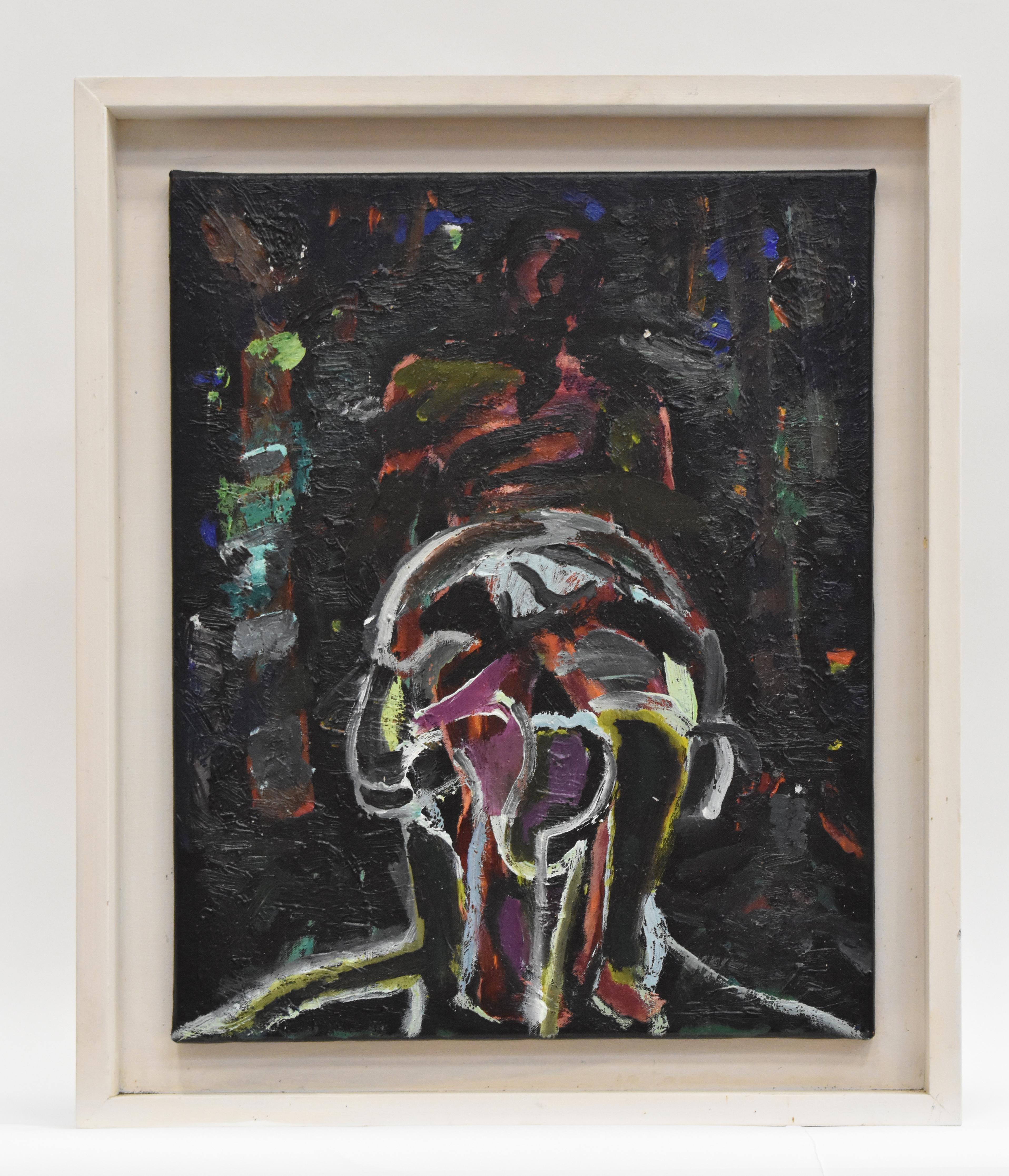 Ad Snijders Abstract Painting - Head - Abstract Expressionism Oil Paint on Canvas Mid 2007