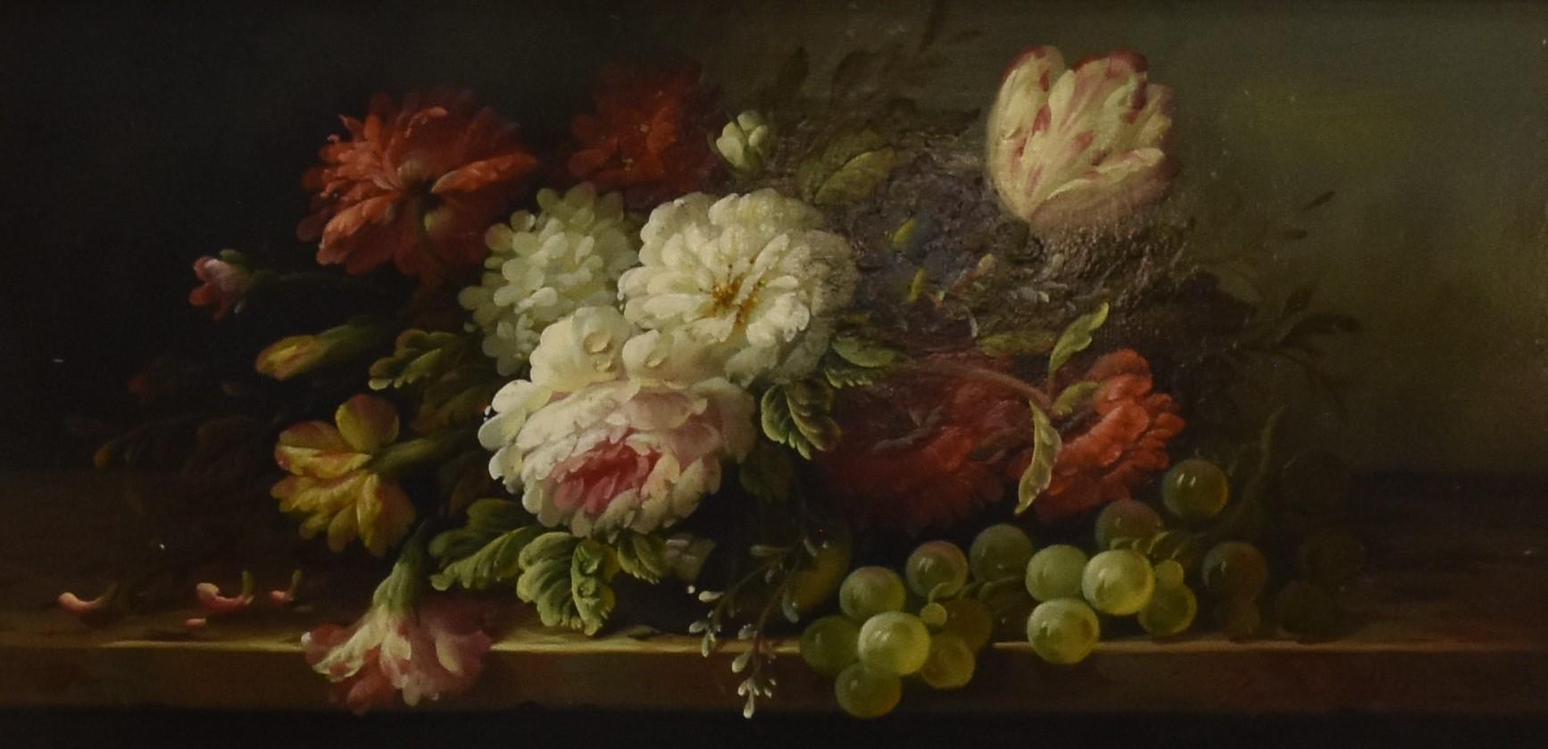 Flower still-life - Dutch fine art stillife colors - Painting by Van den Akker