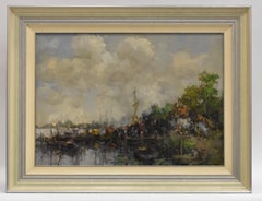 Dutch landscape with farmhouse - Dutch impressionist detailled 