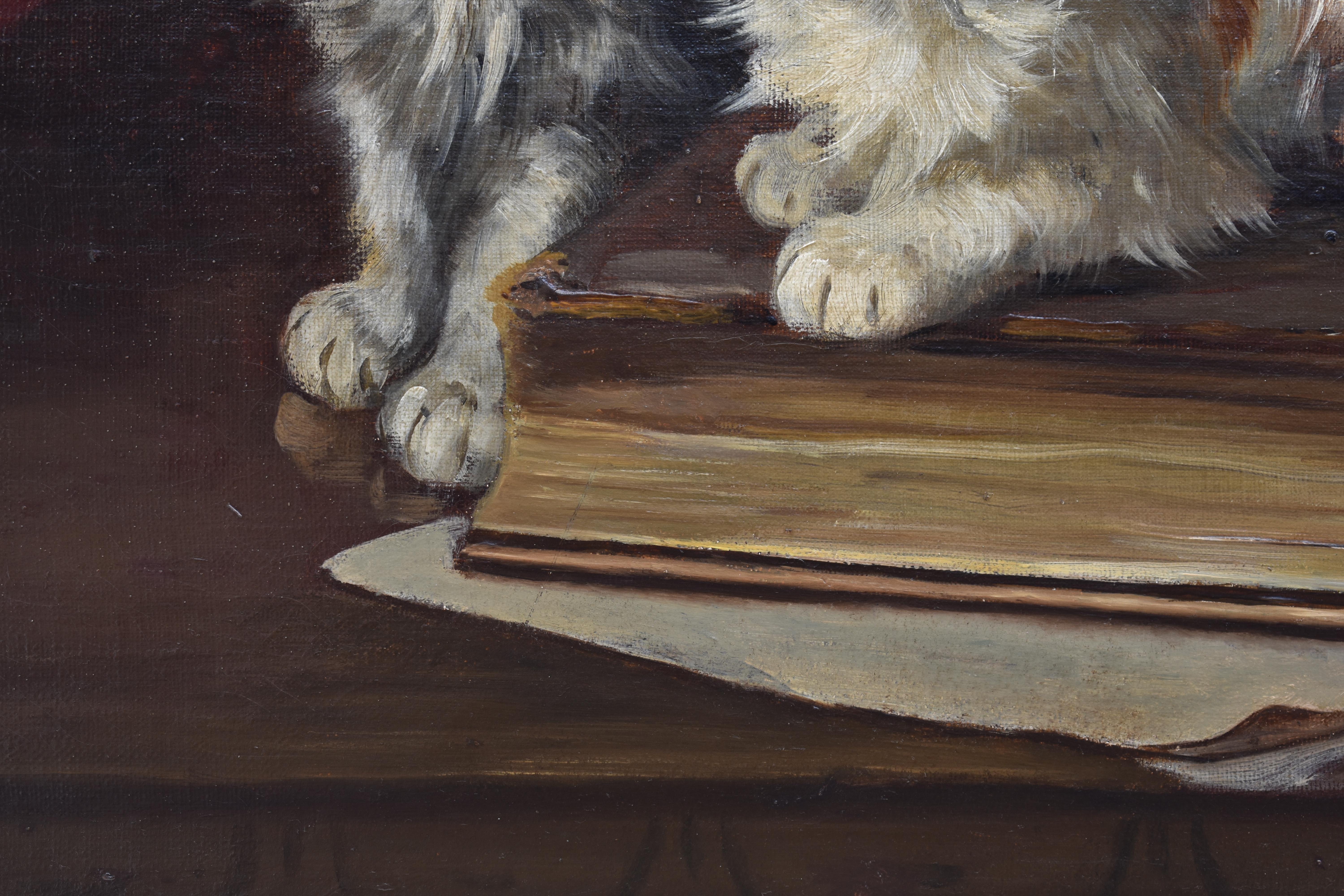 Two cats with book and insects For Sale 2