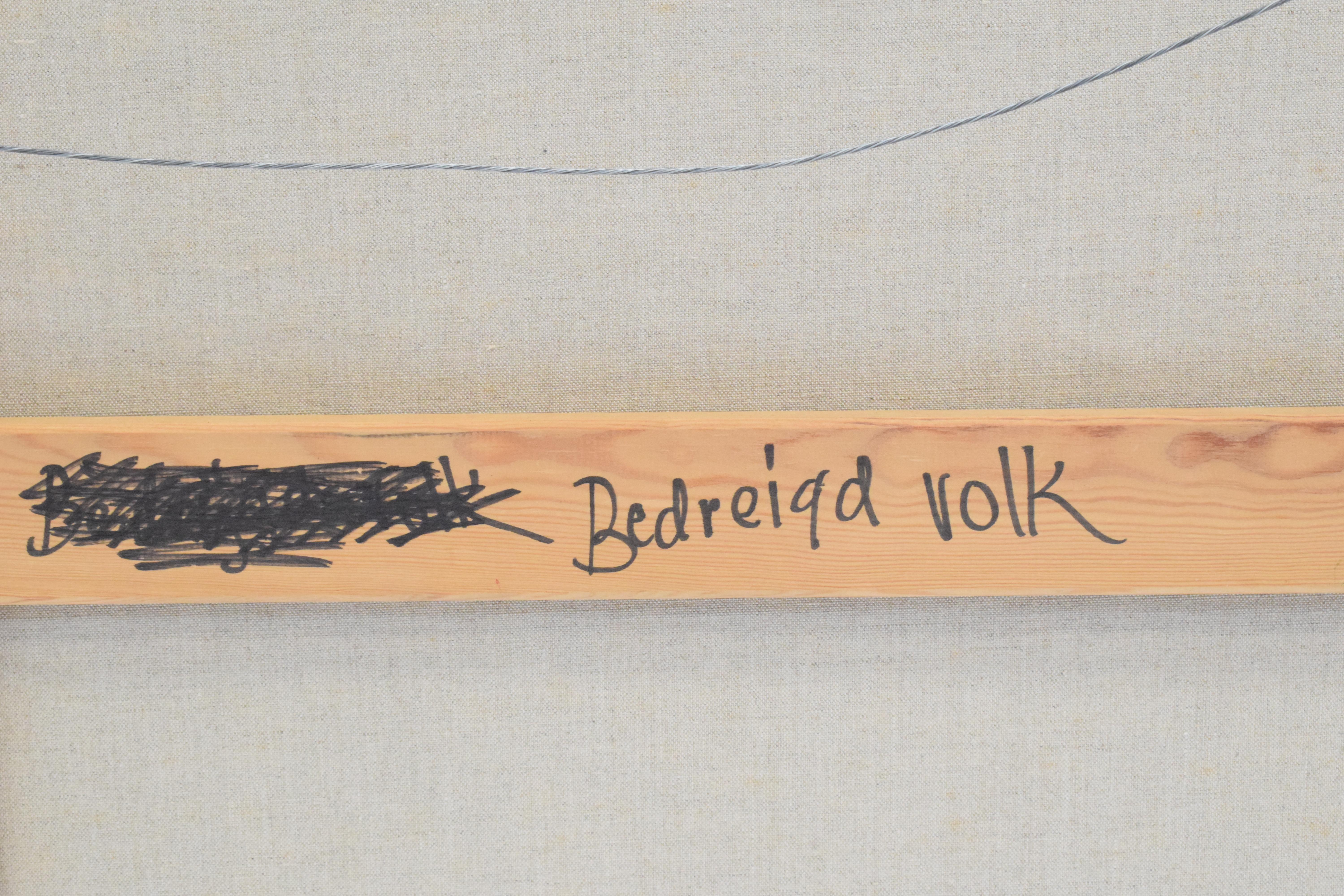 'Bedreigd volk', Threatened people, Martin van Wordragen, Oil paint on canvas For Sale 10
