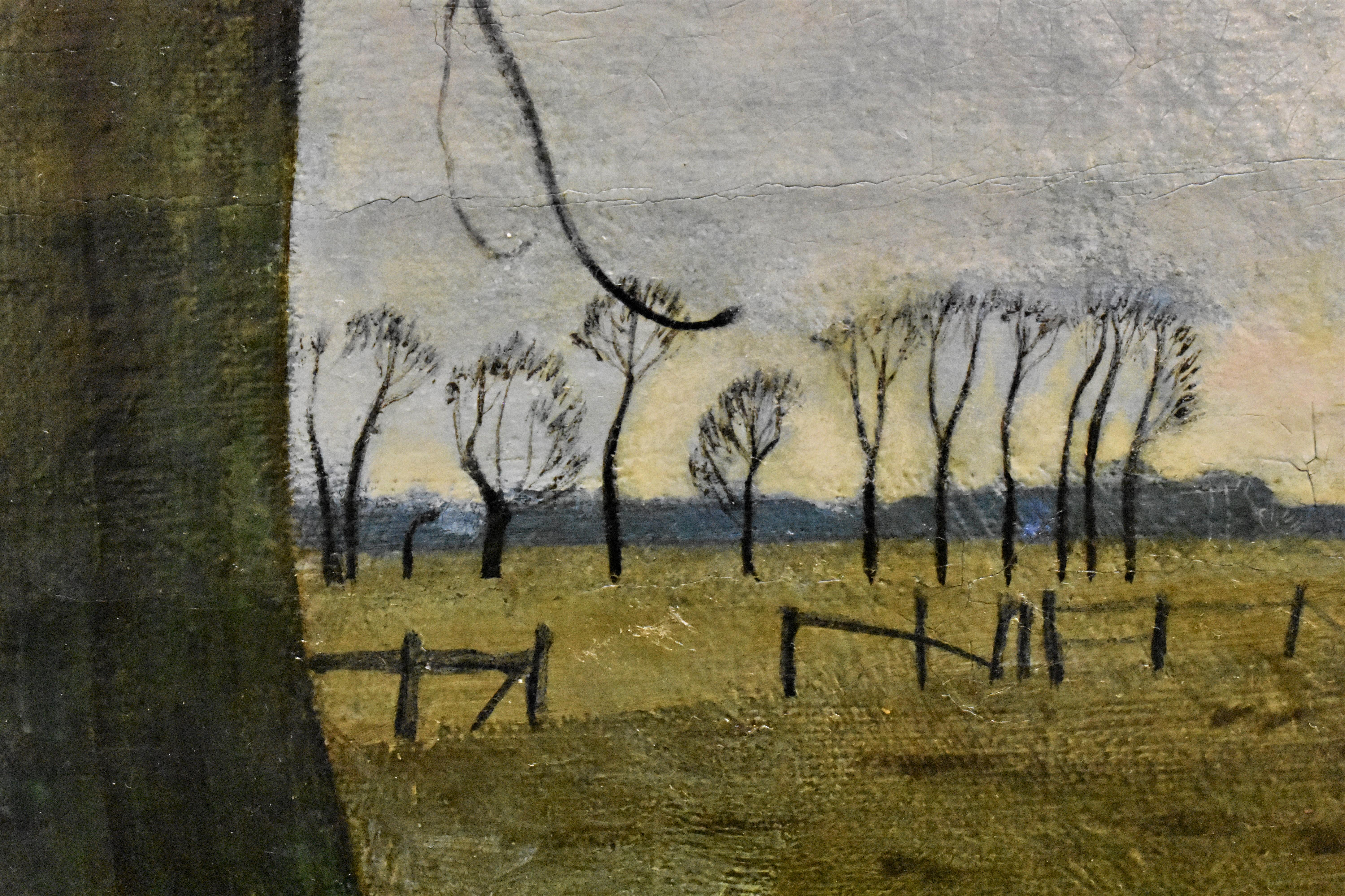 Henri van de Velde - Landscape with pollard willow  (Ca. 1935) - Dutch painter For Sale 1