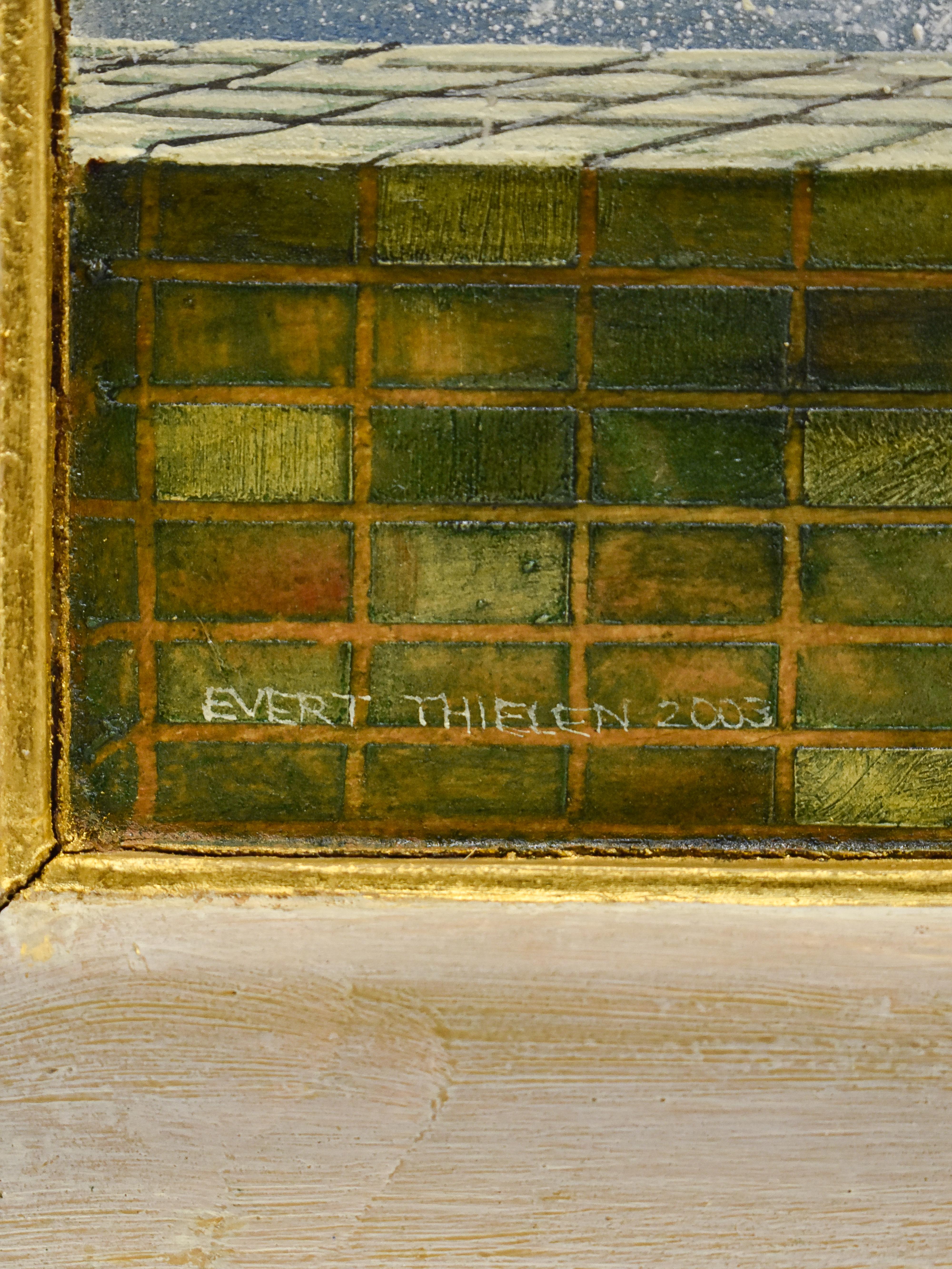 Schwimmbad (Zeitgenössisch), Painting, von Evert Thielen