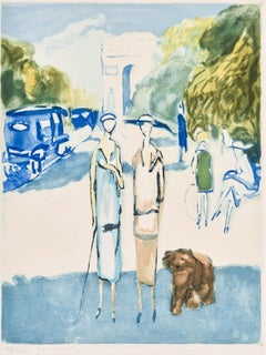 Venue Du Bois De Boulogne, 1928 – Aquatinta in Farben – Kees van Dongen