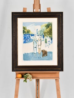 Venue Du Bois De Boulogne, 1928 - Aquatint in colors - Kees van Dongen