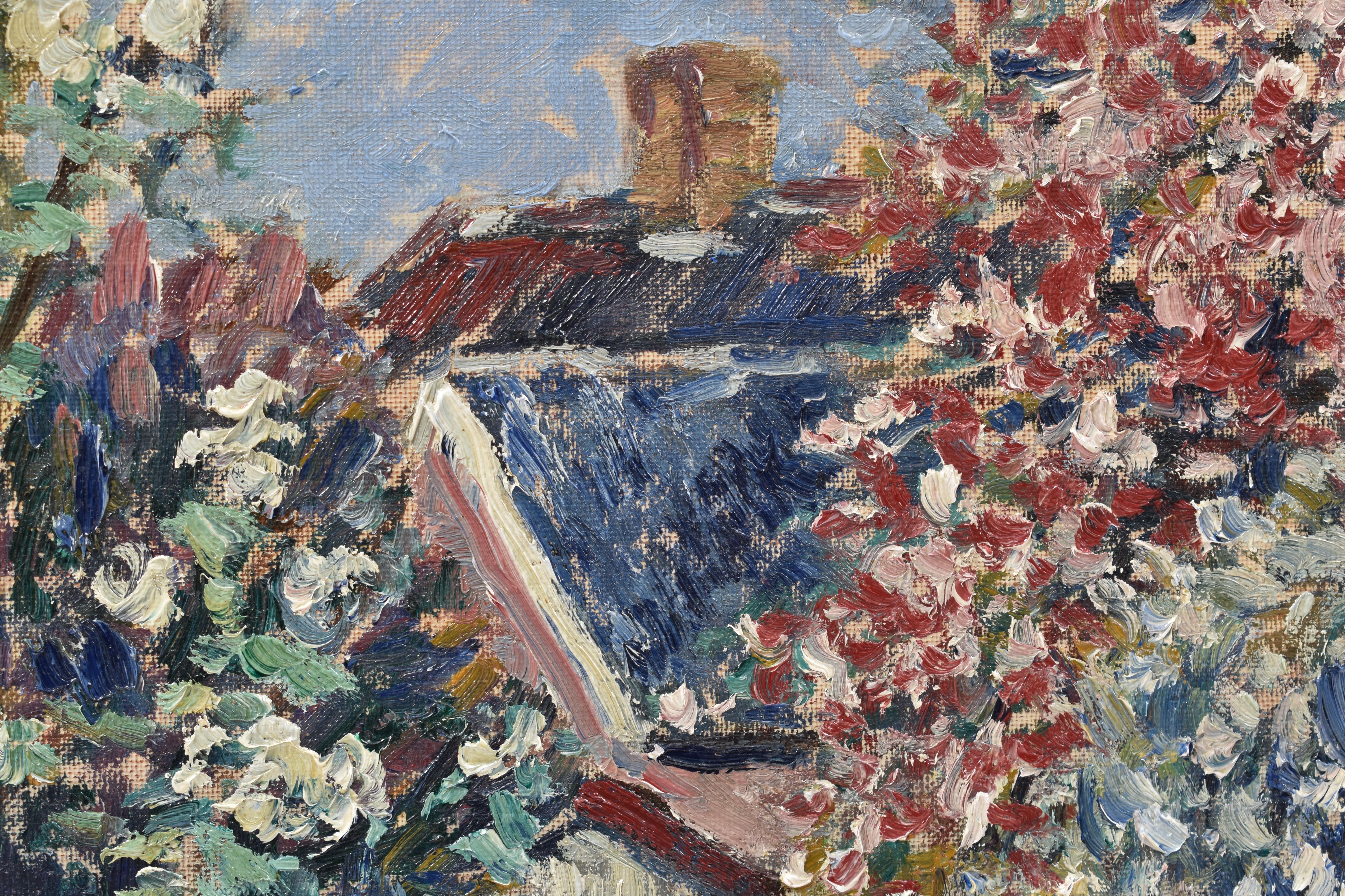 Orchard in Blossom - Expressionist Art Oil Canvas Nature Flowers Colours 1