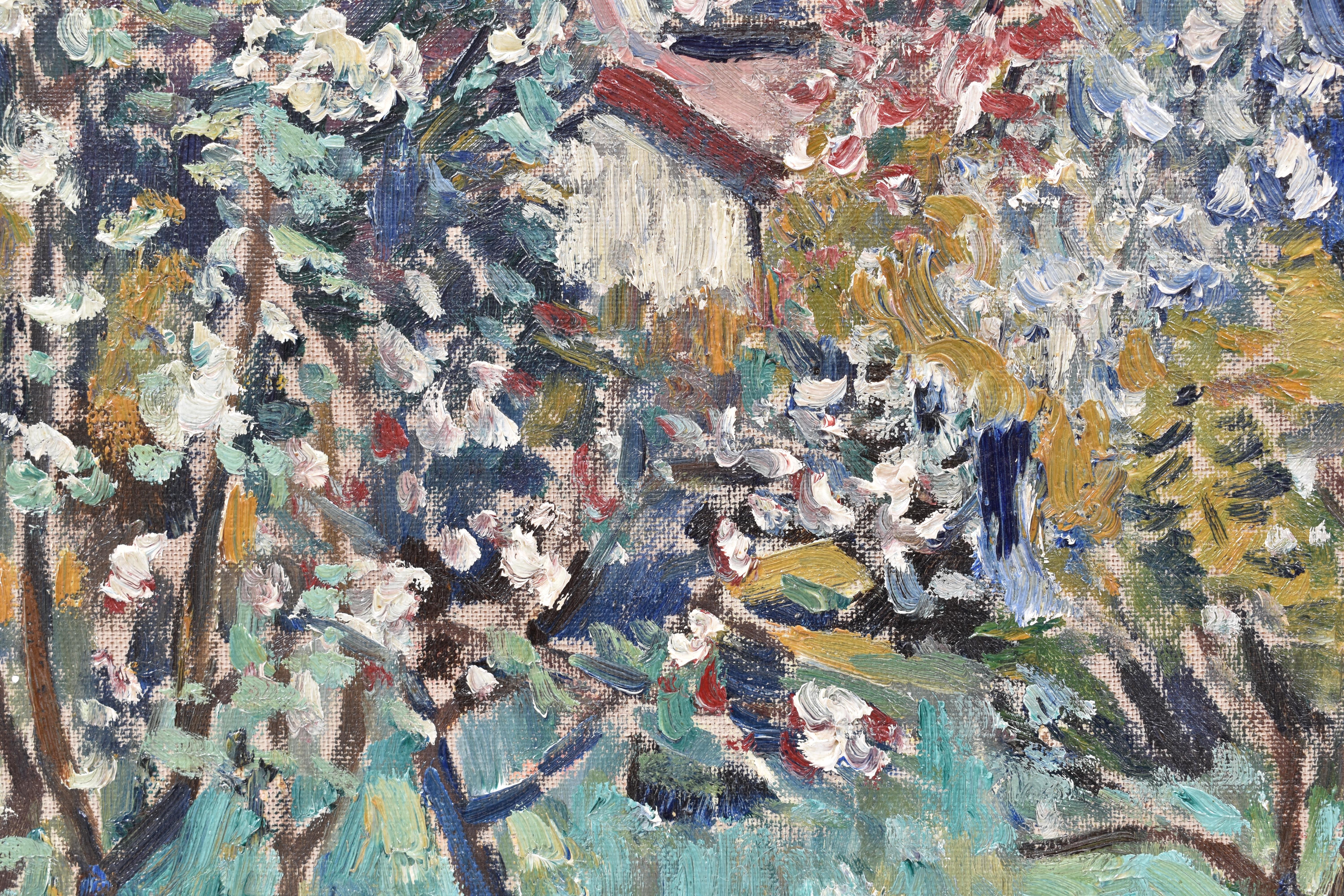 Orchard in Blossom - Expressionist Art Oil Canvas Nature Flowers Colours 5