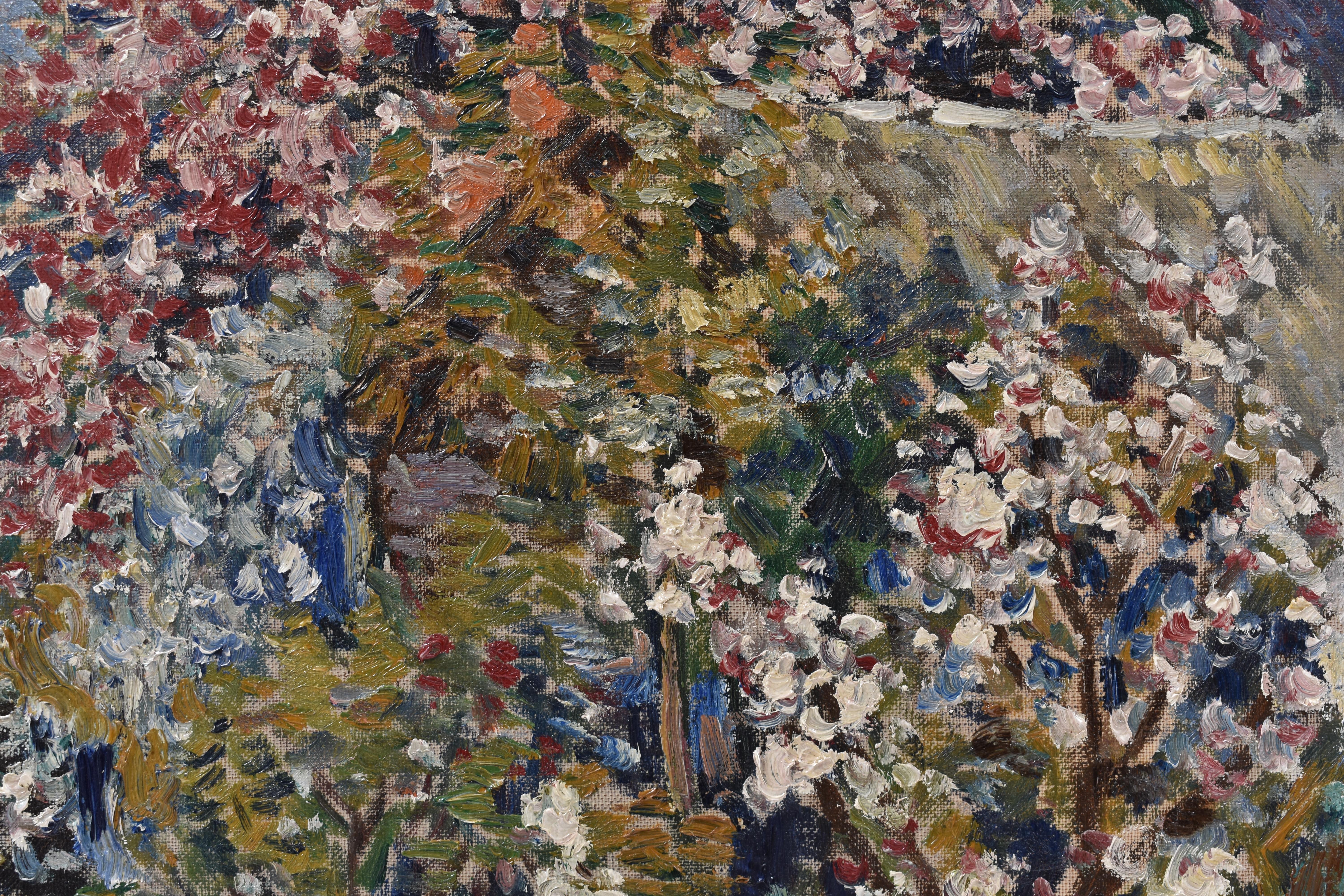 Orchard in Blossom - Expressionist Art Oil Canvas Nature Flowers Colours 10