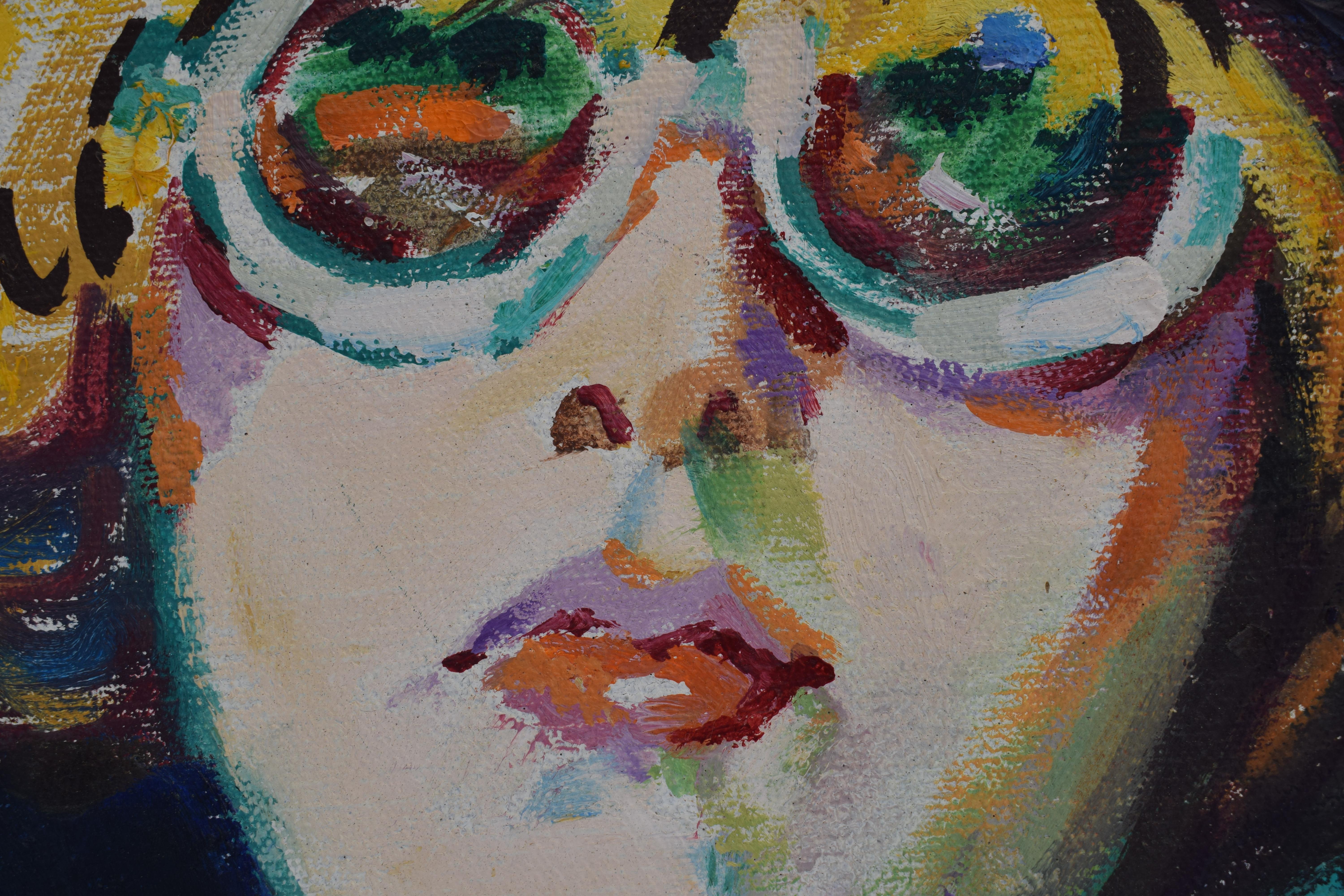 Nelly - Peinture à l'huile sur toile, artiste fauviste, artiste néerlandais, portrait, peinture en vente 6