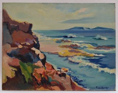 Seascape - Oil Paint on Canvas, Fauvist, Dutch Artist, Painting, Colorful
