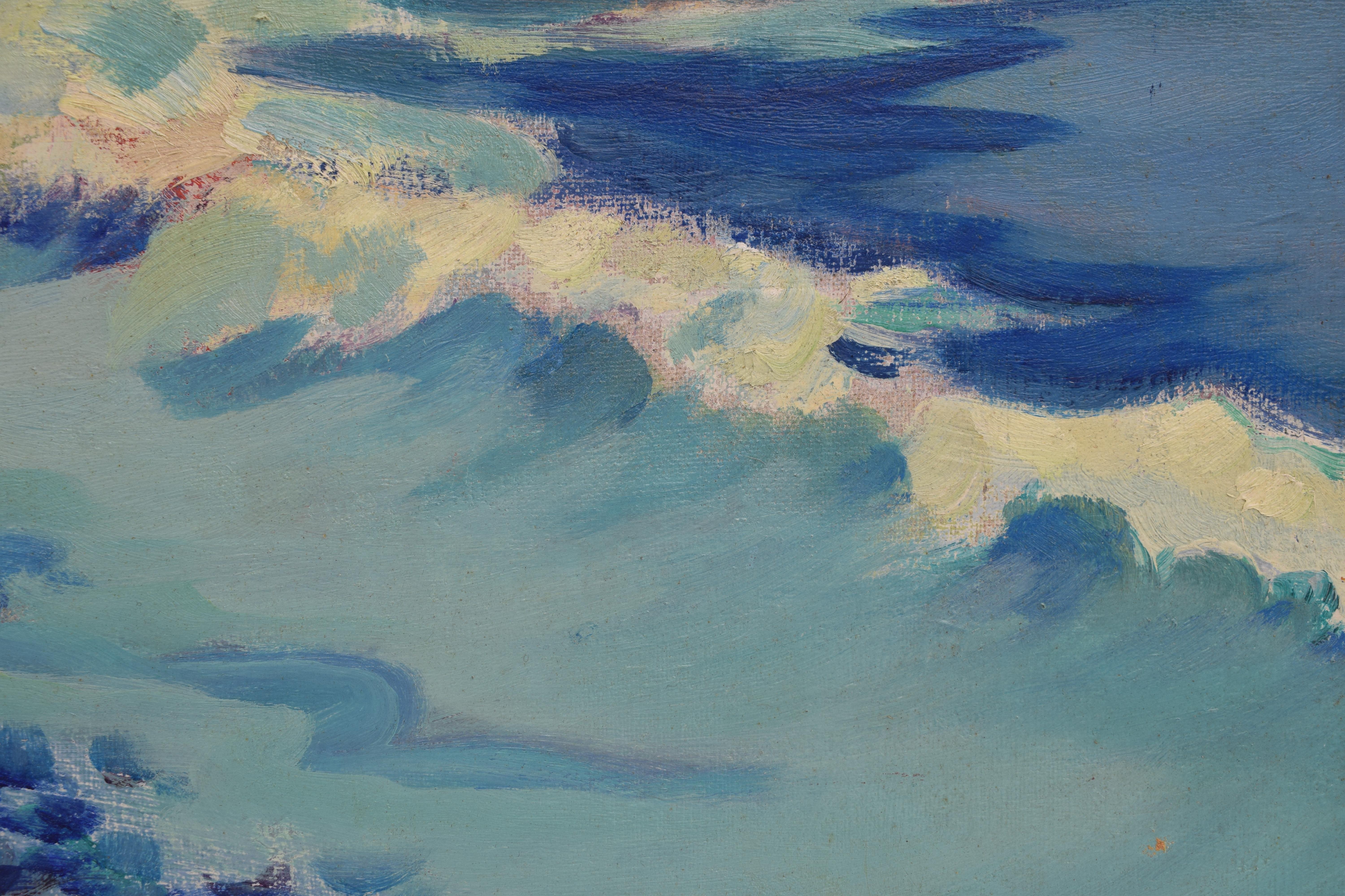 Seascape - Oil Paint on Canvas, Fauvist, Dutch Artist, Painting, Colorful 5
