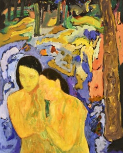 'Verdronken', Drowned, Ad Snijders, oil paint on canvas, signed