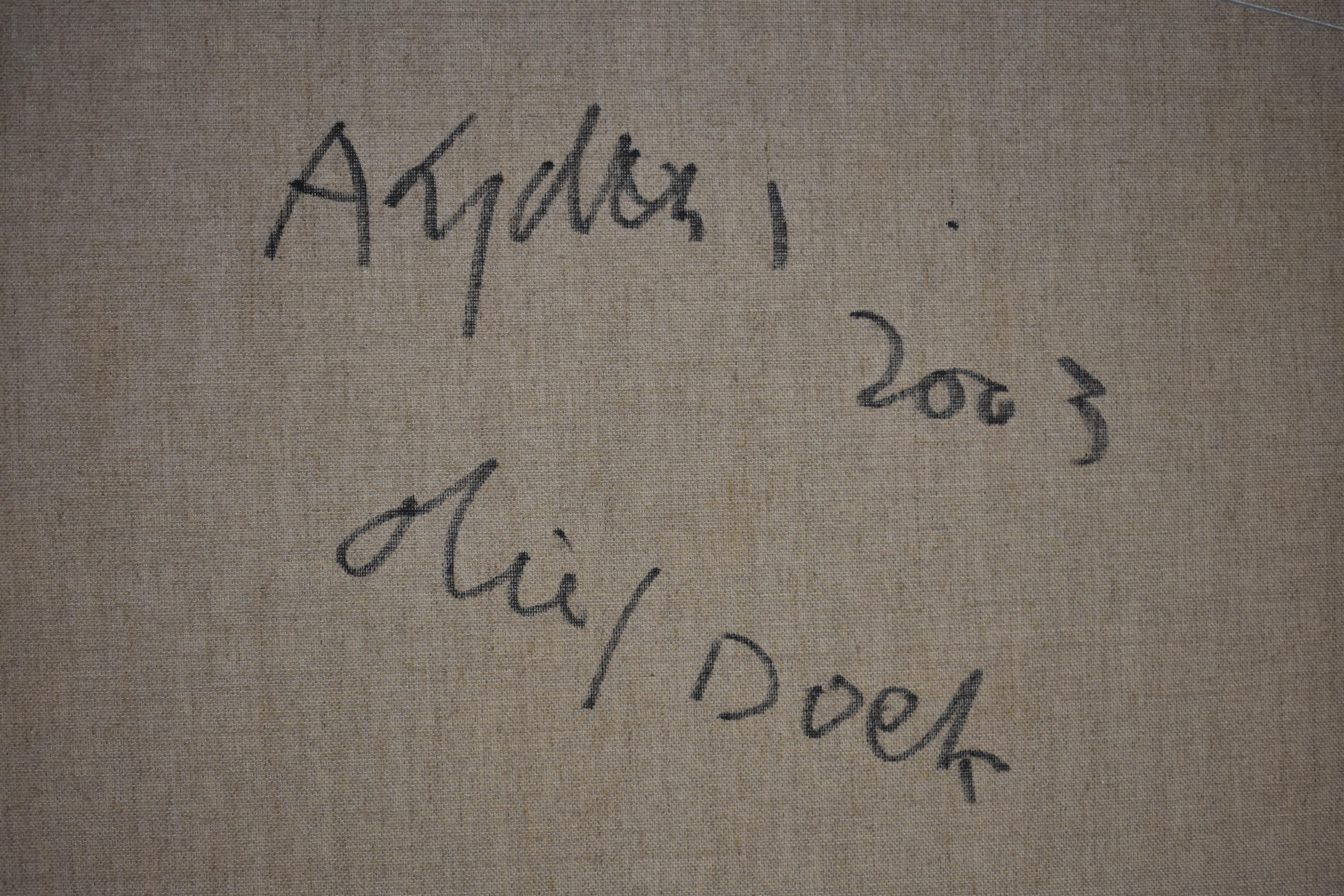 'Schilder plus muze', Ad Snijders, style Gauguin, signed upper right corner, Dutch For Sale 9
