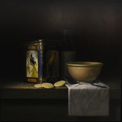 Vintage tin van Melle biscuits with bird of paradise - Peter van den Borne