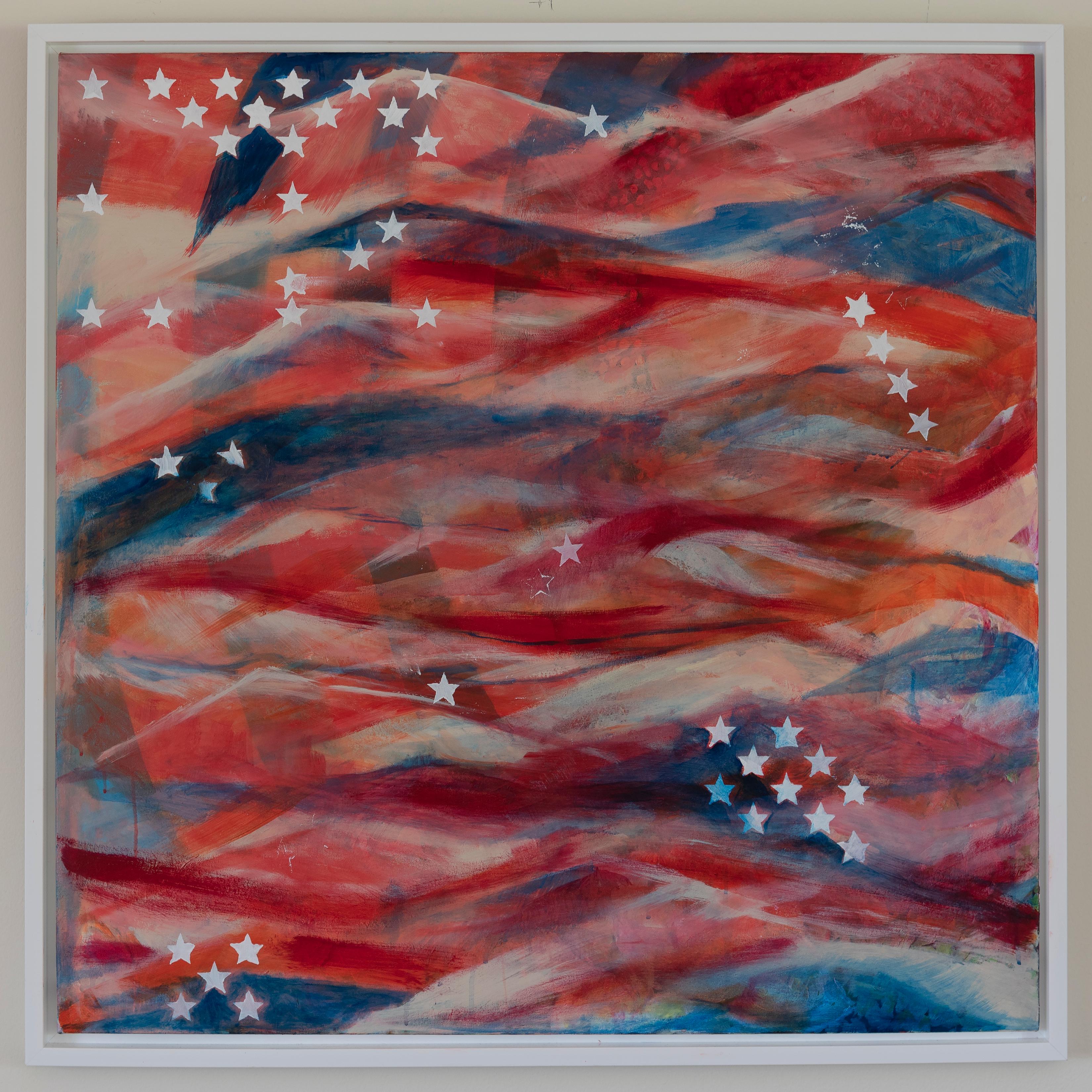 Stars and Stripes - Mixed Media Art by Camilla Webster