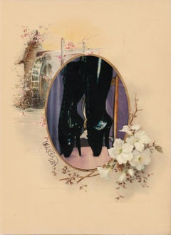 Tip-Toe, Photography, Antique Photo Print, Victorian, Framed, Signed