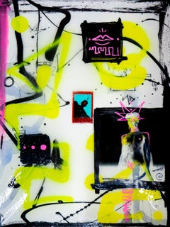 Create Your Own Myths I, Photography, Acrylic Paint, Spray Paint, Canvas, Signed