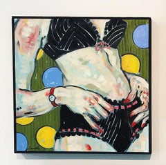 Friday, Oil on Canvas, Figurative Art, Lingerie, Signed
