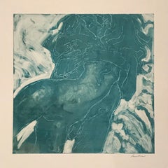 Hugs and Kisses, Monotype, Work on Paper, Figurative Art, Signed