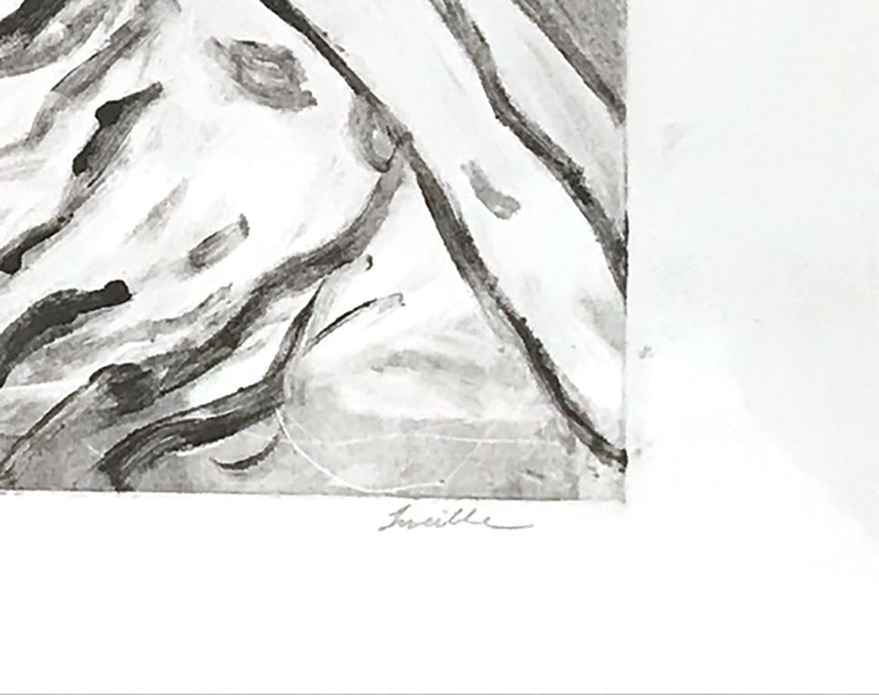 Kissed by the Sun, Monotype, Work on Paper. Figurative Art, Nude, Signed  For Sale 3