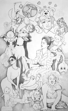 Paper Portrait Drawings and Watercolors