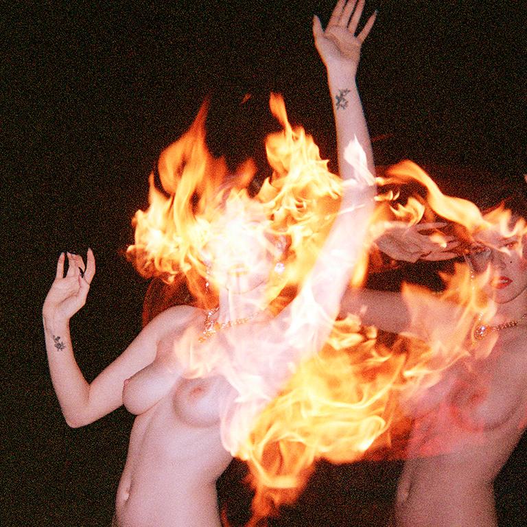 Walks With Fire, Color Photography, Nude, Figurative Art, Signed, Framed 2