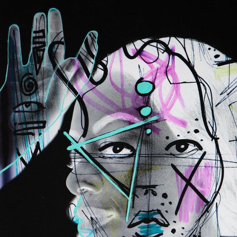 Mystic Ego, Archival Ink Print with Gouache Hand Painted Details, Signed - Contemporary Photograph by Nichole Washington