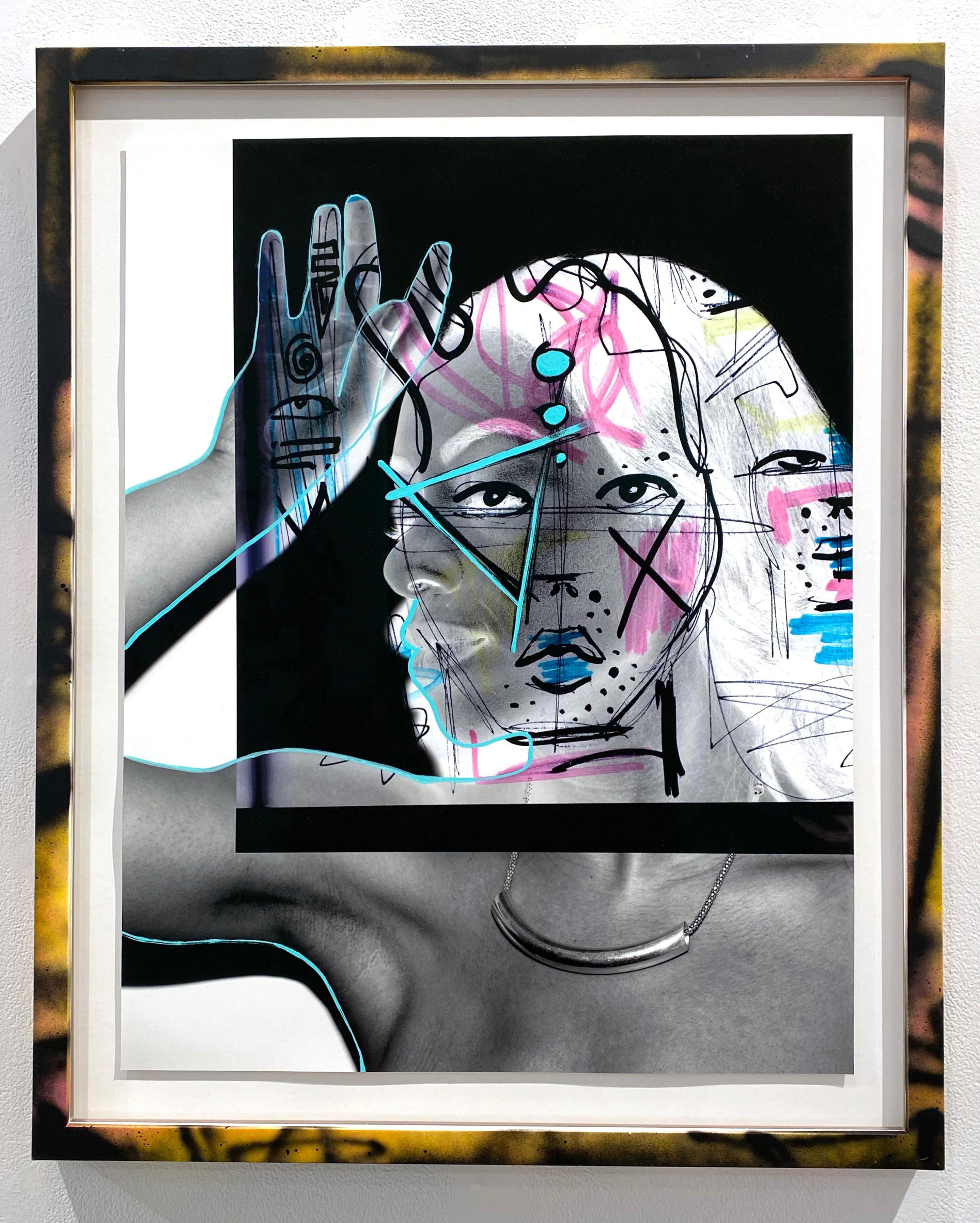 Mystic Ego, Archival Ink Print with Gouache Hand Painted Details, Signed - Photograph by Nichole Washington