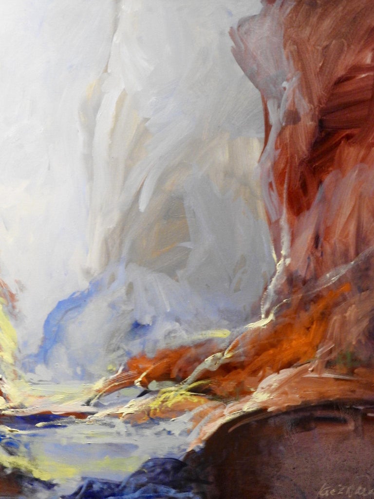 Chris Trella Koczwara - "Lush Valley" Brightly Lit Landscape Abstract