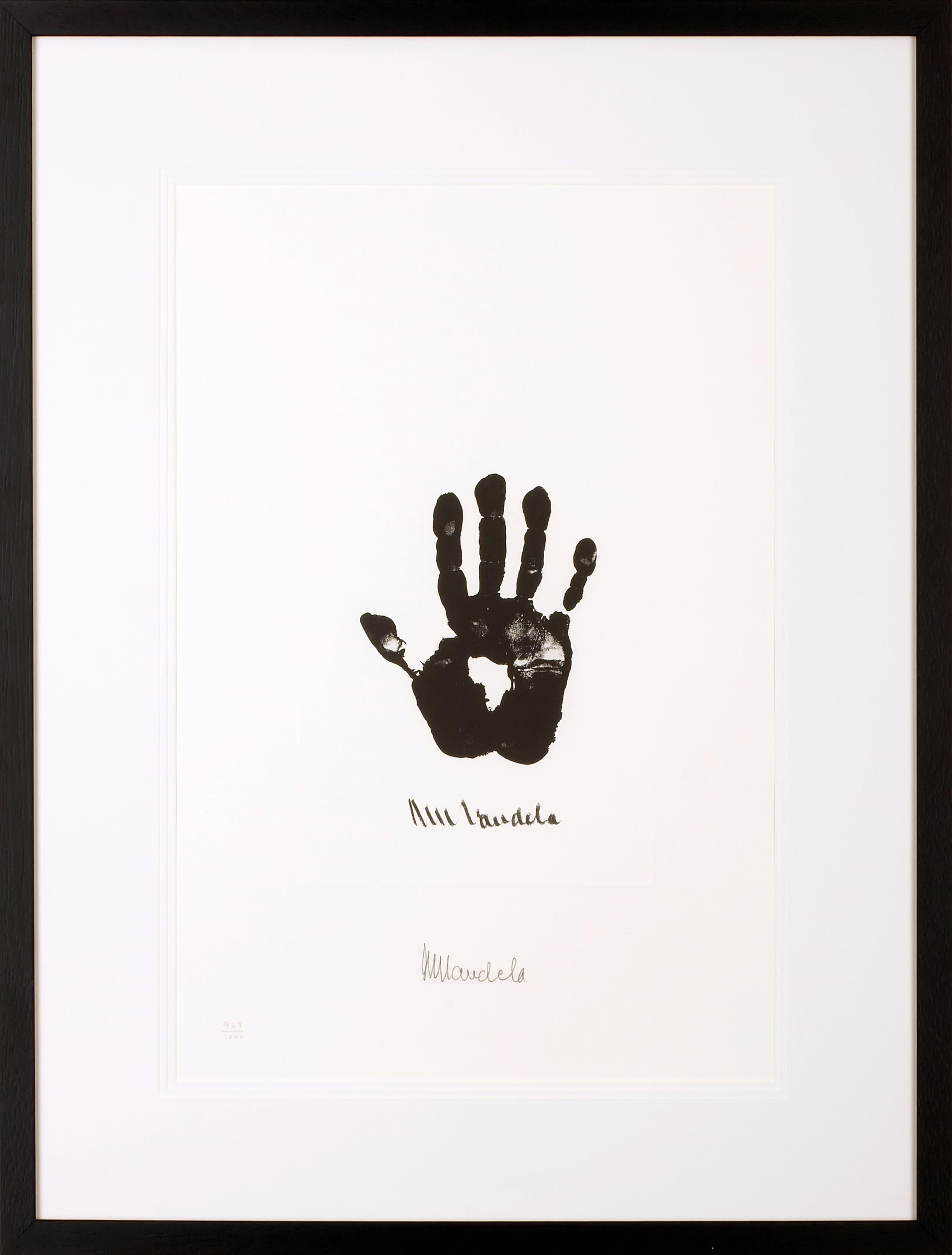 Hand of Africa - Mandela, Former South African President, Signed Artwork, Hand