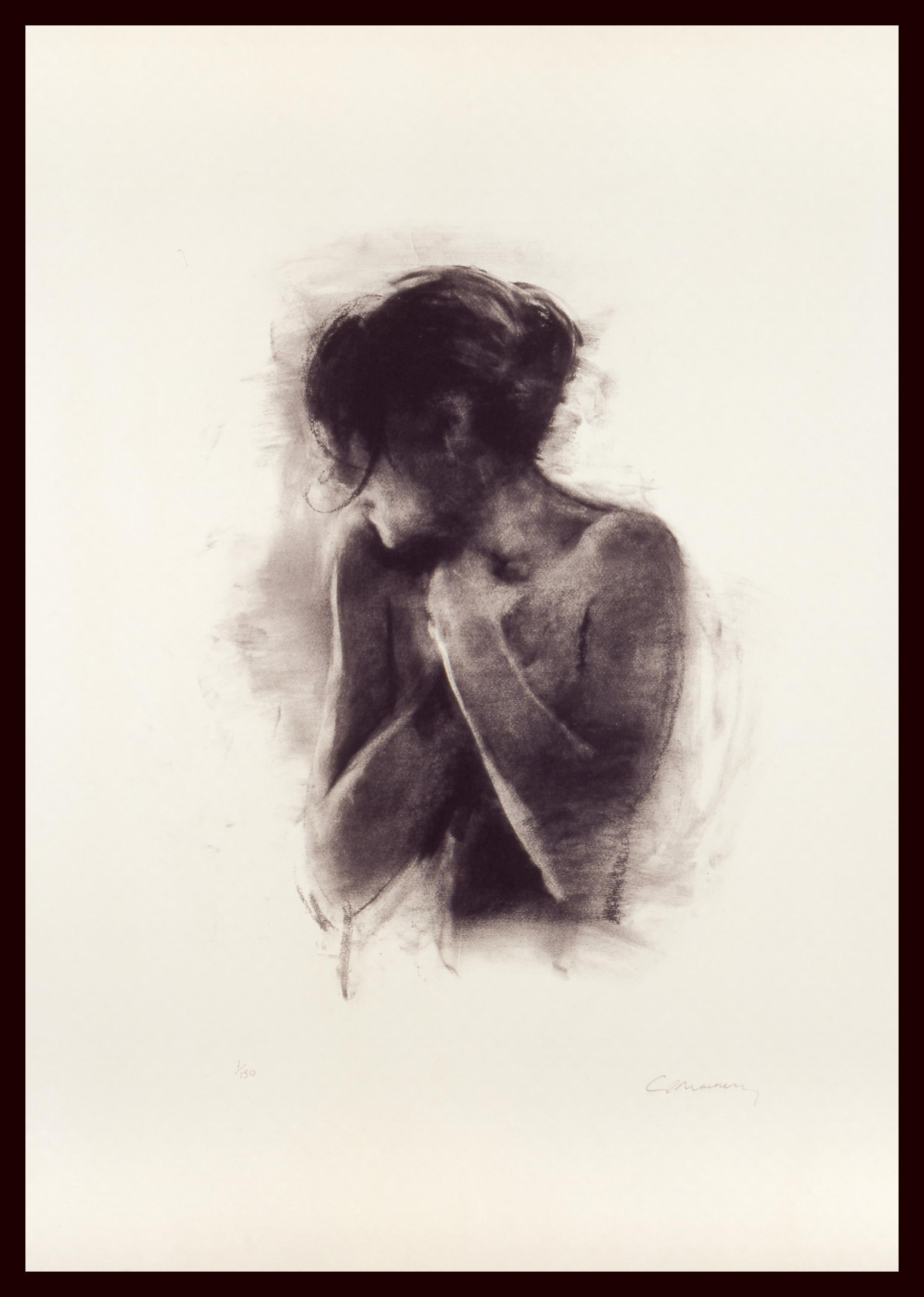 Charlie Mackesy Nude Print - Antonia - Limited Edition, Figurative, Contemporary, semi-nude, female, feminine