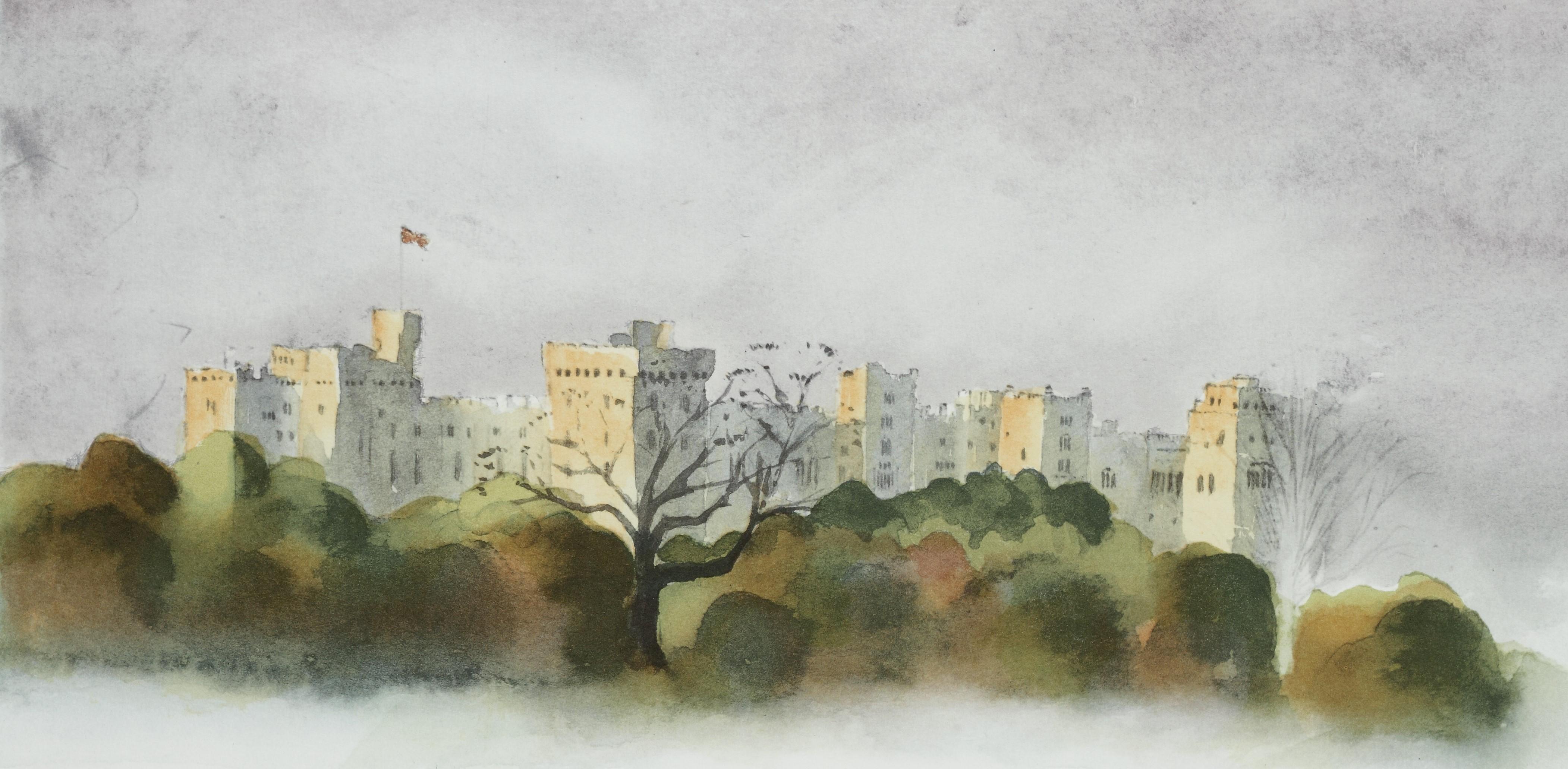 Windsor Castle - Signed Lithograph, Royal Art,Royal Homes,Windsor Castle,British
