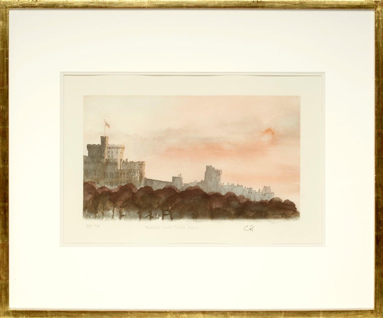 Windsor Castle by HRH Prince Charles, The Prince of Wales -  Hand Signed Limited Edition Lithograph. 

Belgravia Gallery has been honoured to be associated with the artworks of HRH The Prince of Wales for over 25 years. Anna Hunter, gallery owner,