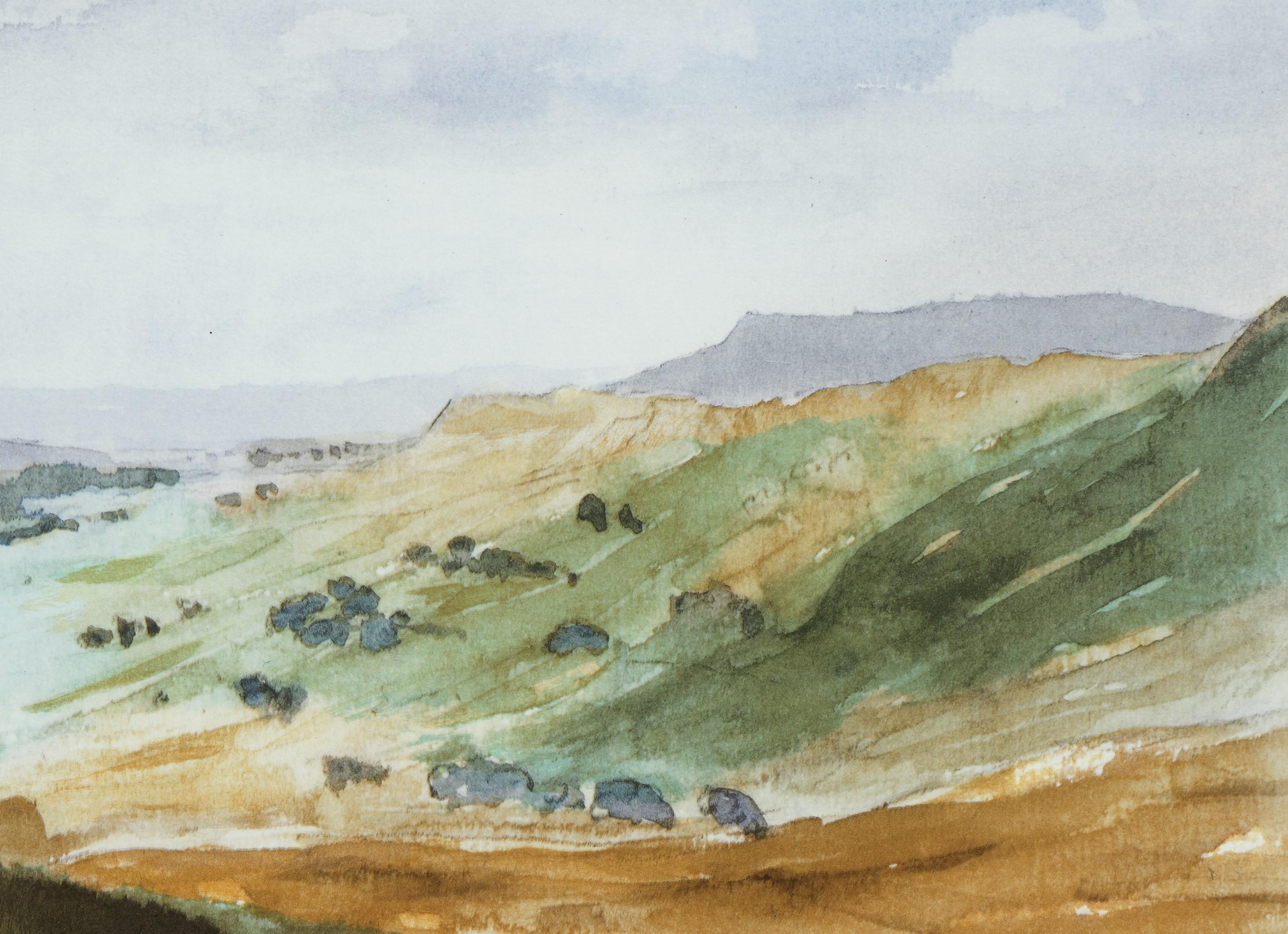 Wensleydale - Signed Lithograph, Royal Art, Yorkshire, British Landscape, Dales - Print by His Majesty King Charles III