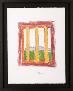 La finestra - Mandela, ex presidente sudafricano, Arte firmata, Robben Island