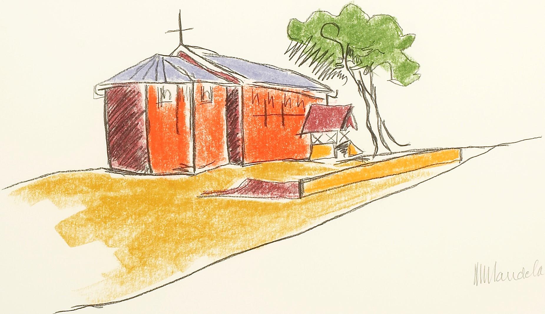 The Church - Mandela, Former South African President, Signed Art, Robben Island