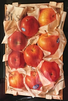 Apples - Still Life, Original Oil, Fruit & Vegetables, South Africa, Realistic