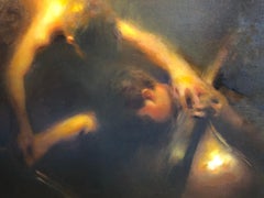 Angel & Cellist, Oil painting, Charlie Mackesy, Music, British, Original, Uplift